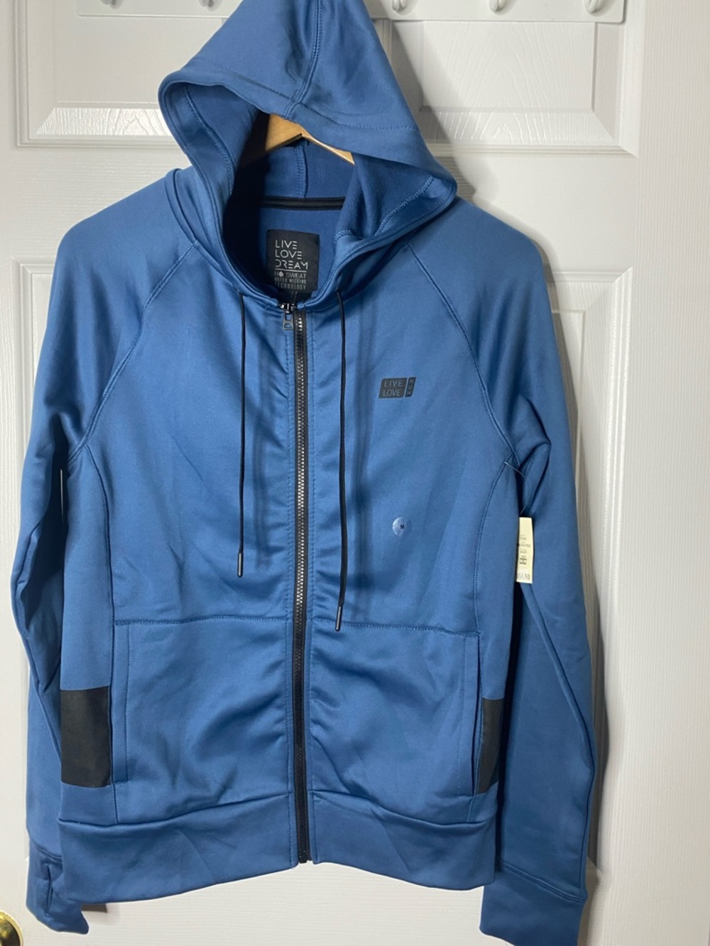 Aeropostale Slate Blue Full-Zip Hoodie with Contrast Panels#9